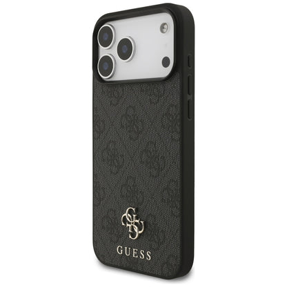 MagSafe hoesje voor Apple iPhone 17 Pro Max, Guess, 4G Small en Classic Logo, Zwart
