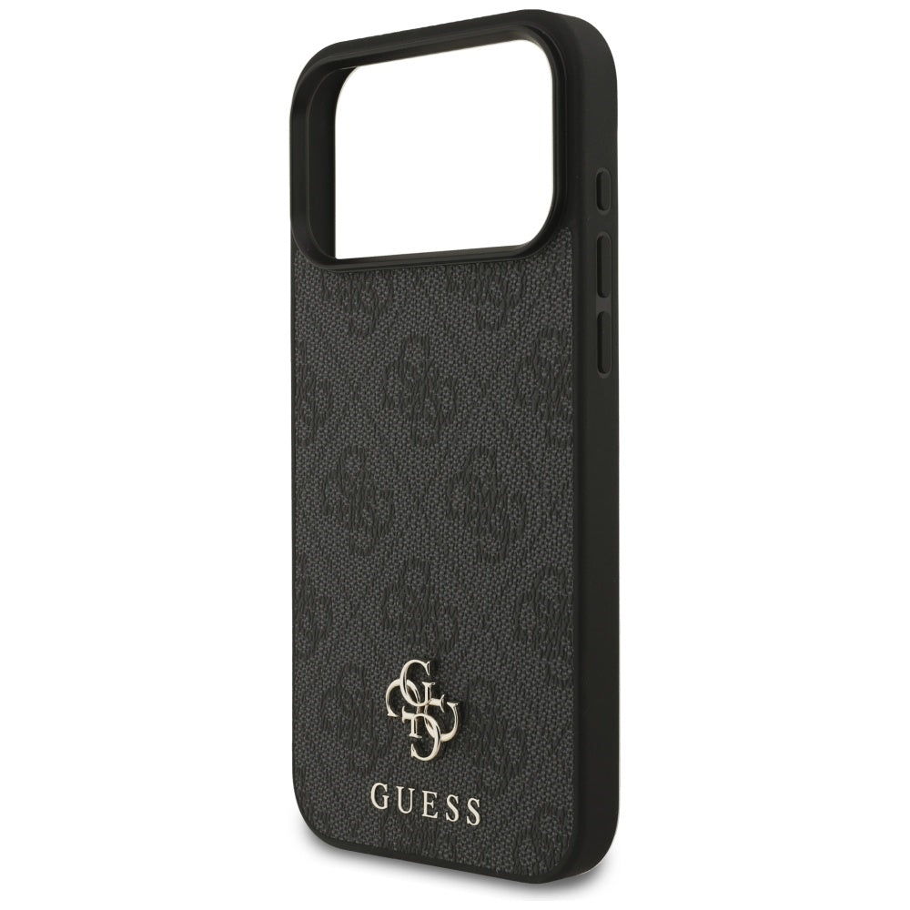 MagSafe hoesje voor Apple iPhone 17 Pro Max, Guess, 4G Small en Classic Logo, Zwart