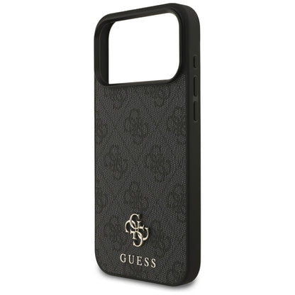 MagSafe hoesje voor Apple iPhone 17 Pro Max, Guess, 4G Small en Classic Logo, Zwart