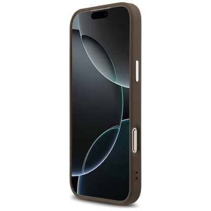 MagSafe hoesje voor Apple iPhone 17 Pro Max, Guess, 4G Triangle Logo, Bruin