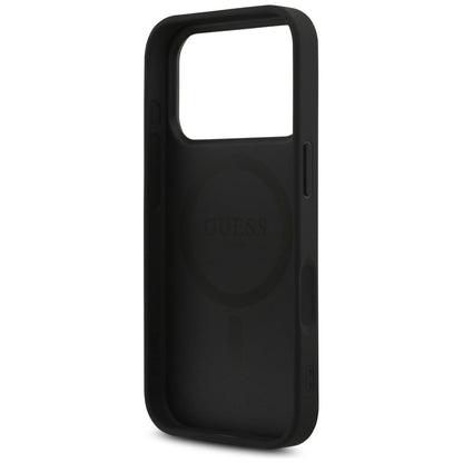 MagSafe hoesje voor Apple iPhone 17 Pro Max, Guess, 4G Triangle Strass, Zwart