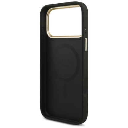 MagSafe hoesje voor Apple iPhone 17 Pro Max, Guess, Cardslot 4G, Zwart