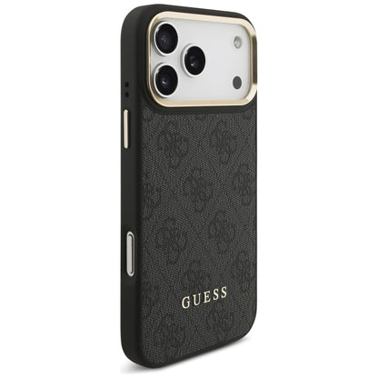MagSafe hoesje voor Apple iPhone 17 Pro Max, Guess, Cardslot 4G, Zwart