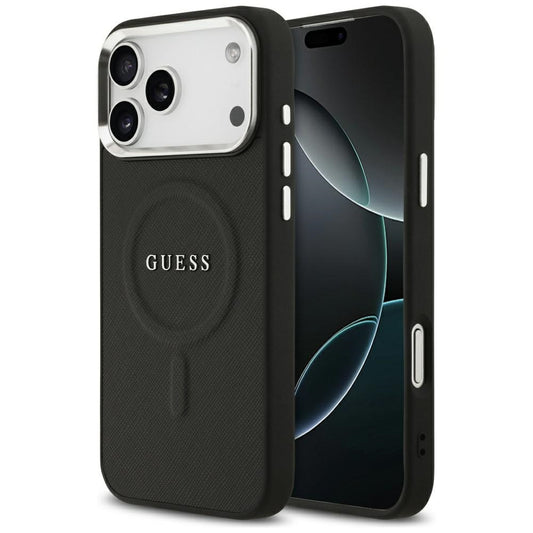 MagSafe hoes voor Apple iPhone 17 Pro Max, Guess, Classic Logo, Zwart