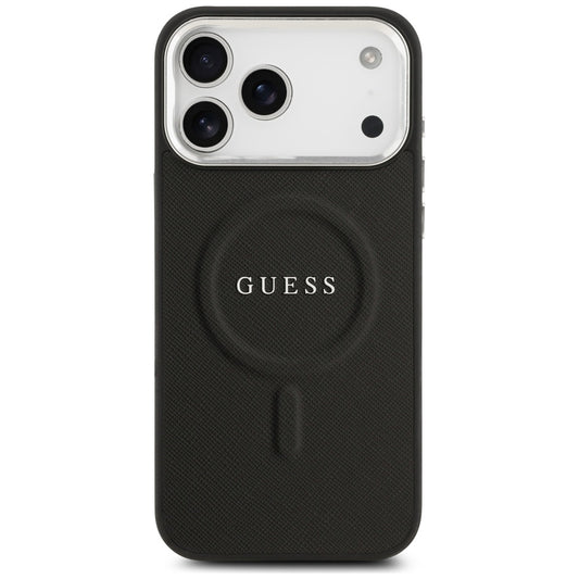 MagSafe hoes voor Apple iPhone 17 Pro Max, Guess, Classic Logo, Zwart