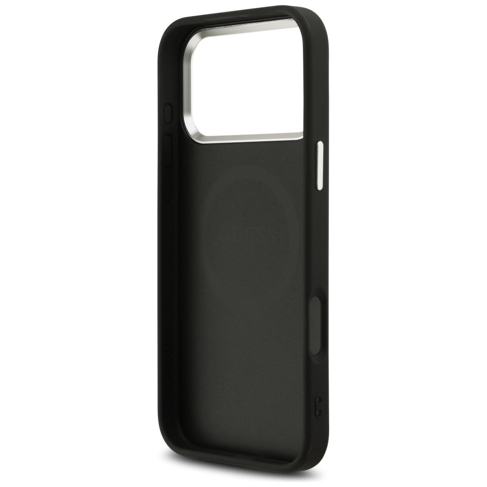 MagSafe hoesje voor Apple iPhone 17 Pro Max, Guess, Glitter Triangle Logo, Zwart