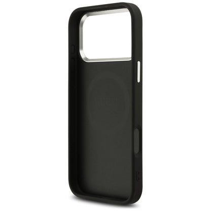 MagSafe hoesje voor Apple iPhone 17 Pro Max, Guess, Glitter Triangle Logo, Zwart