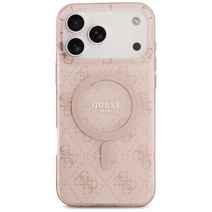 MagSafe hoesje voor Apple iPhone 17 Pro Max, Guess, IML 4G Achtergrond, Roze