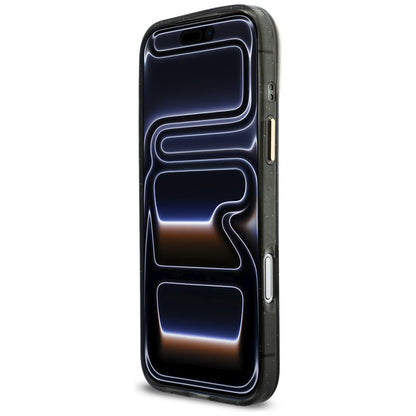 MagSafe hoes voor Apple iPhone 17 Pro Max, Guess, IML Glitter Script Strap, Zwart