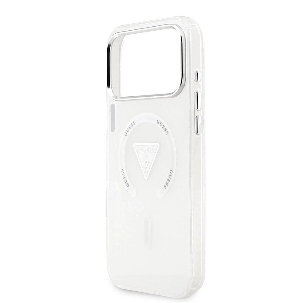 MagSafe hoesje voor Apple iPhone 17 Pro Max, Guess, IML Gradient Triangle Logo, Transparant