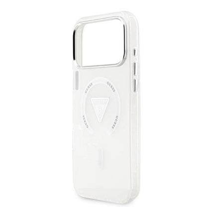 MagSafe hoesje voor Apple iPhone 17 Pro Max, Guess, IML Gradient Triangle Logo, Transparant