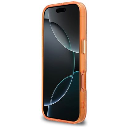 MagSafe Case for Apple iPhone 17 Pro Max, Guess, IML Peony Dot, Orange