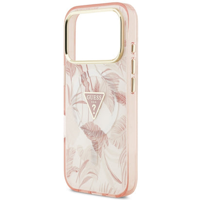 MagSafe hoesje voor Apple iPhone 17 Pro Max, Guess, Jungle Tonal Triangle, Roze