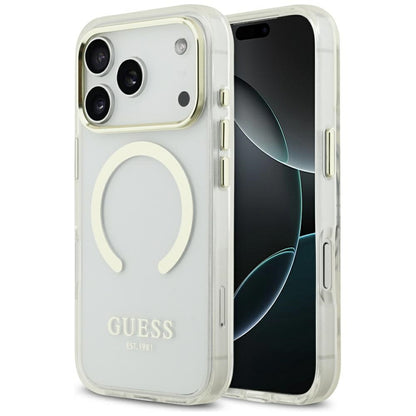 MagSafe hoesje voor Apple iPhone 17 Pro Max, Guess, Metal Outline, Goud