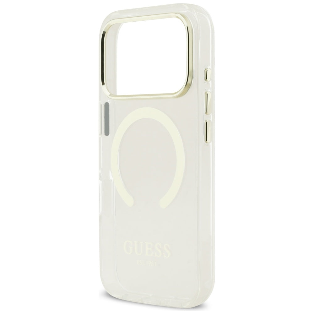 MagSafe hoesje voor Apple iPhone 17 Pro Max, Guess, Metal Outline, Goud