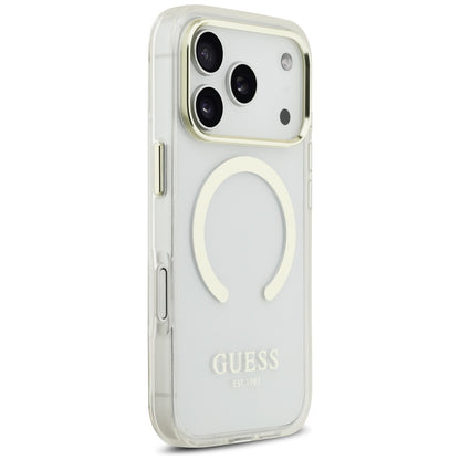 MagSafe hoesje voor Apple iPhone 17 Pro Max, Guess, Metal Outline, Goud