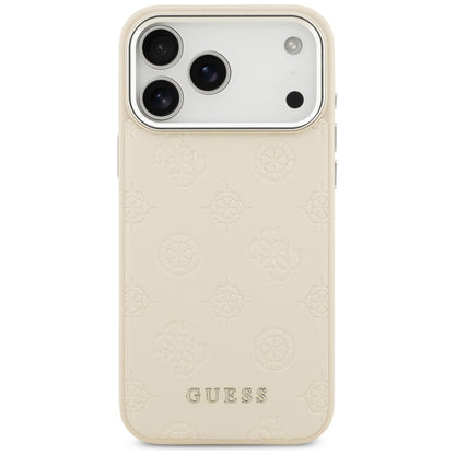 MagSafe hoesje voor Apple iPhone 17 Pro Max, Guess, Peony Hot Stamp Script, Beige