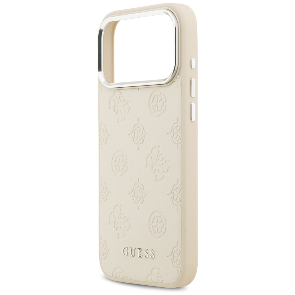 MagSafe hoesje voor Apple iPhone 17 Pro Max, Guess, Peony Hot Stamp Script, Beige