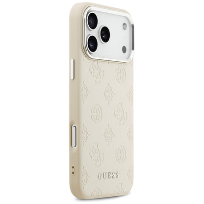MagSafe hoesje voor Apple iPhone 17 Pro Max, Guess, Peony Hot Stamp Script, Beige