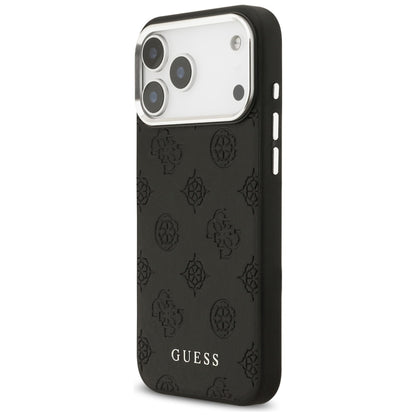 MagSafe hoes voor Apple iPhone 17 Pro Max, Guess, Peony Hot Stamp Script, Zwart