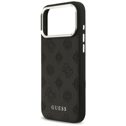 MagSafe hoes voor Apple iPhone 17 Pro Max, Guess, Peony Hot Stamp Script, Zwart