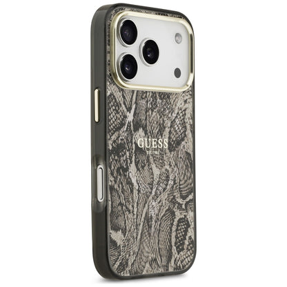 MagSafe hoes voor Apple iPhone 17 Pro Max, Guess, Python Patroon, Bruin