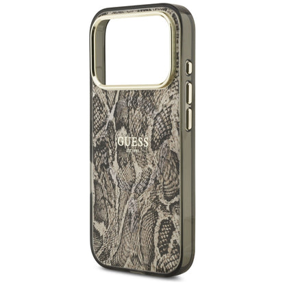 MagSafe hoes voor Apple iPhone 17 Pro Max, Guess, Python Patroon, Bruin