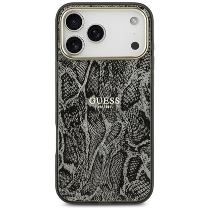 MagSafe hoes voor Apple iPhone 17 Pro Max, Guess, Python Patroon, Zwart