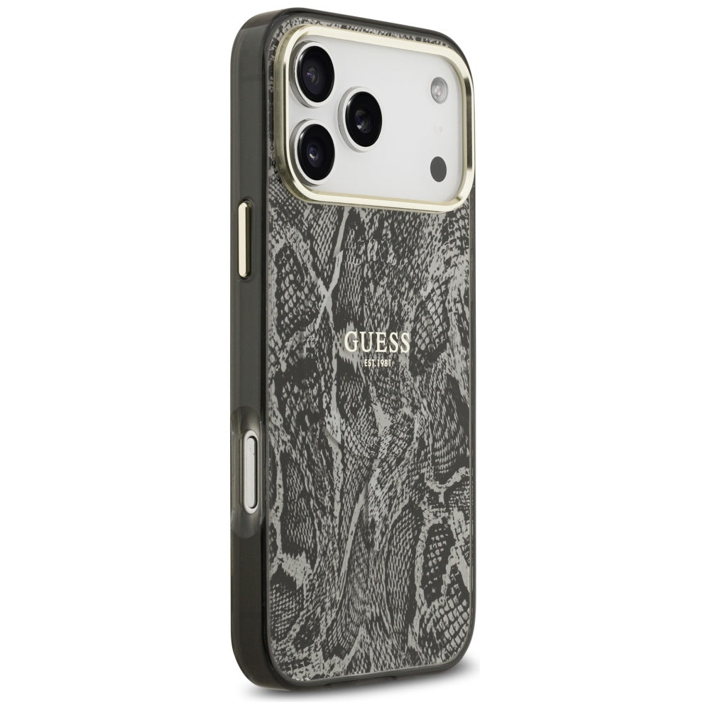 MagSafe hoes voor Apple iPhone 17 Pro Max, Guess, Python Patroon, Zwart