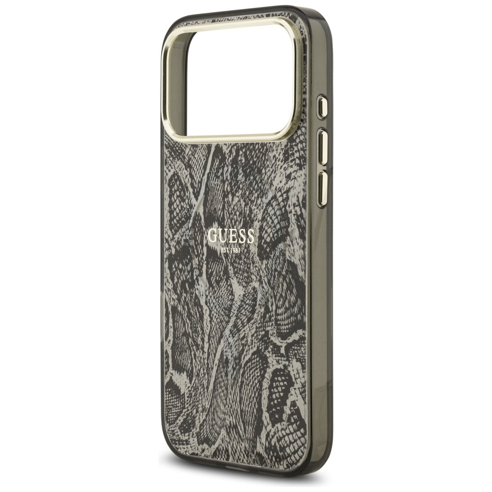 MagSafe hoes voor Apple iPhone 17 Pro Max, Guess, Python Patroon, Zwart