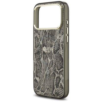 MagSafe hoes voor Apple iPhone 17 Pro Max, Guess, Python Patroon, Zwart