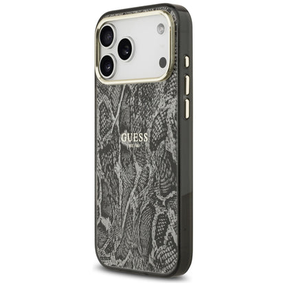 MagSafe hoes voor Apple iPhone 17 Pro Max, Guess, Python Patroon, Zwart