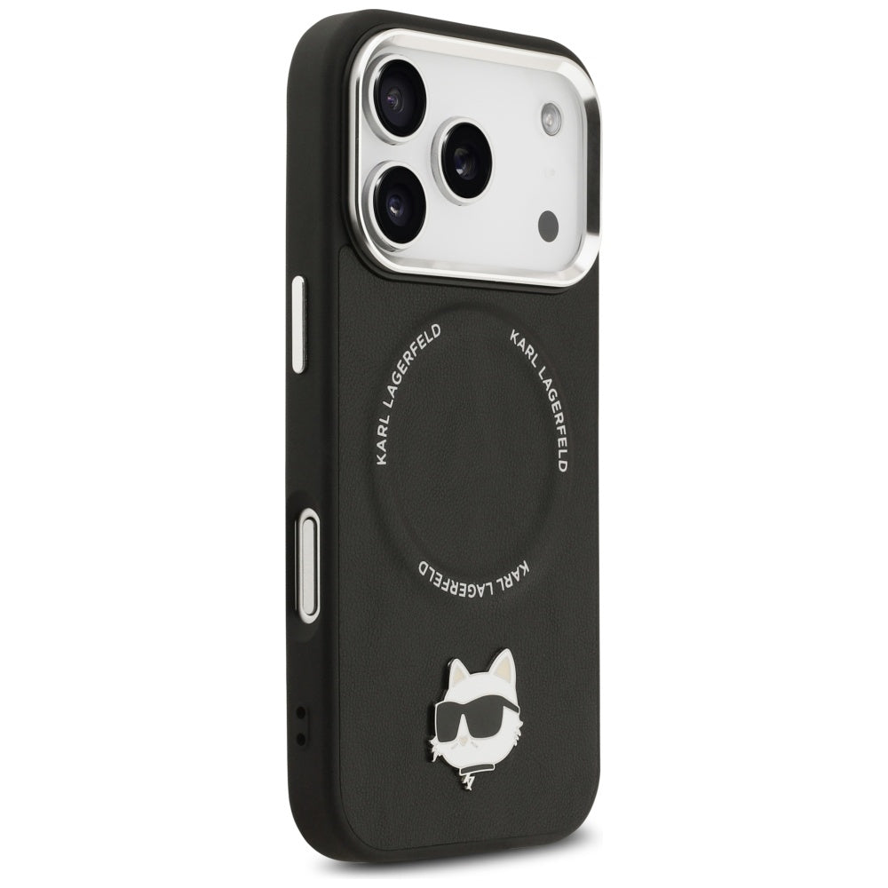 MagSafe hoes voor Apple iPhone 17 Pro Max, Karl Lagerfeld, Choupette Pin, Zwart