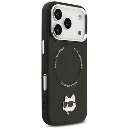 MagSafe hoes voor Apple iPhone 17 Pro Max, Karl Lagerfeld, Choupette Pin, Zwart