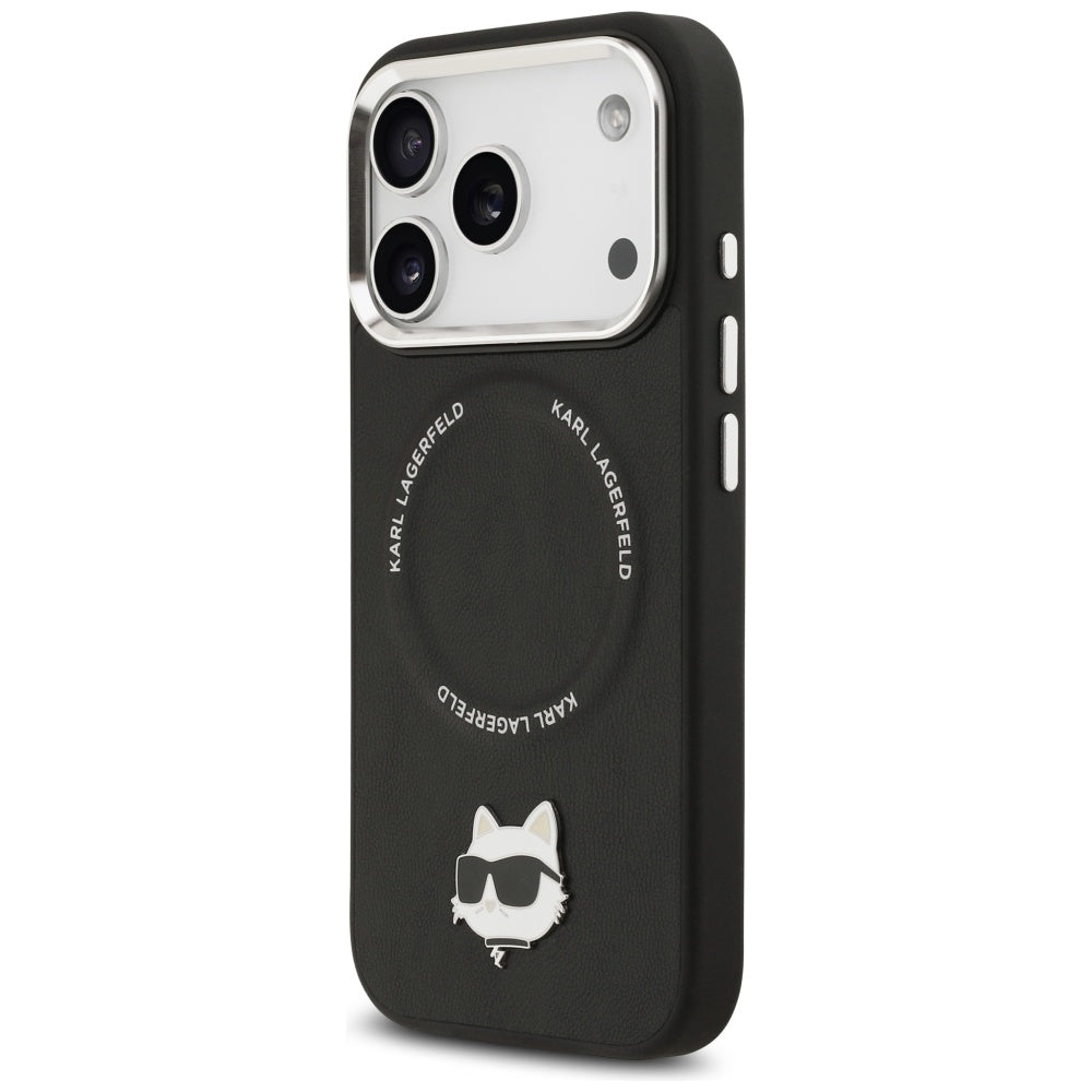 MagSafe hoes voor Apple iPhone 17 Pro Max, Karl Lagerfeld, Choupette Pin, Zwart
