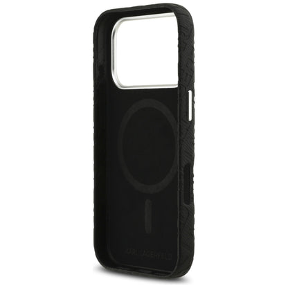 MagSafe hoes voor Apple iPhone 17 Pro Max, Karl Lagerfeld, FW Stamped Karl, Zwart