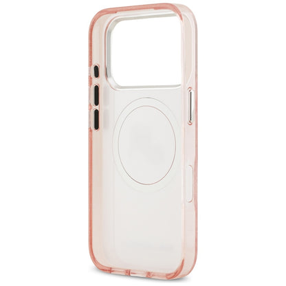 MagSafe hoesje voor Apple iPhone 17 Pro Max, Karl Lagerfeld, Glitter Karl & Choupette Head, Roze