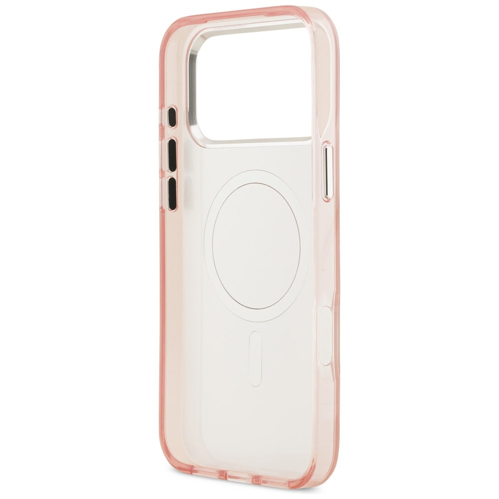 MagSafe hoesje voor Apple iPhone 17 Pro Max, Karl Lagerfeld, IML Aquarelle Logo Choupette, Roze
