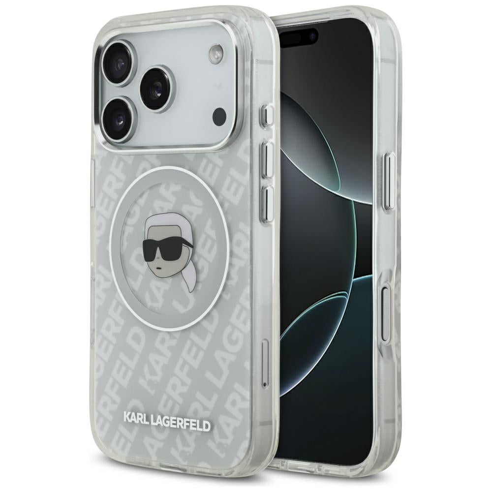 MagSafe hoes voor Apple iPhone 17 Pro Max, Karl Lagerfeld, IML Karl`s Head, Gri