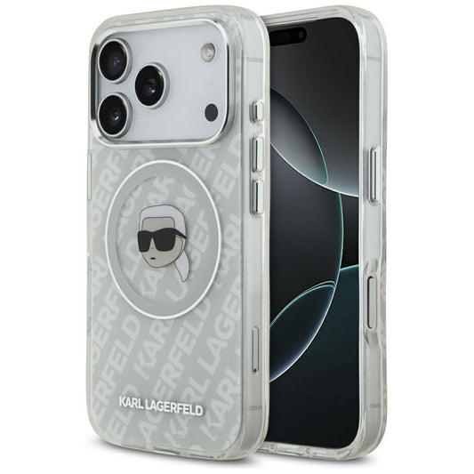 MagSafe hoes voor Apple iPhone 17 Pro Max, Karl Lagerfeld, IML Karl`s Head, Gri