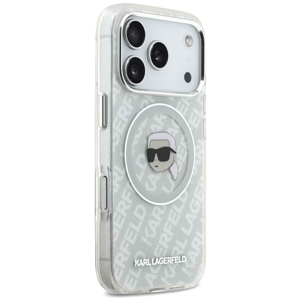 MagSafe hoes voor Apple iPhone 17 Pro Max, Karl Lagerfeld, IML Karl`s Head, Gri