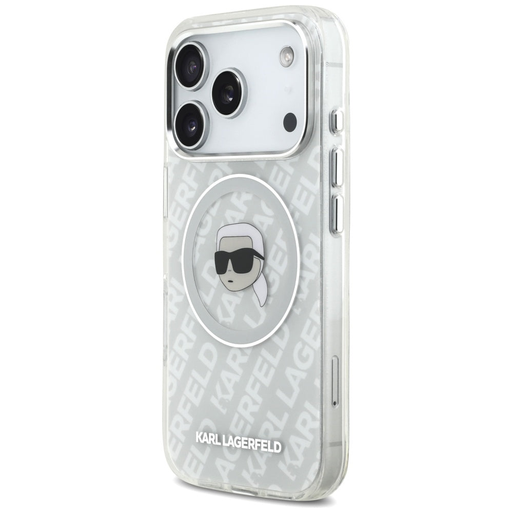 MagSafe hoes voor Apple iPhone 17 Pro Max, Karl Lagerfeld, IML Karl`s Head, Gri