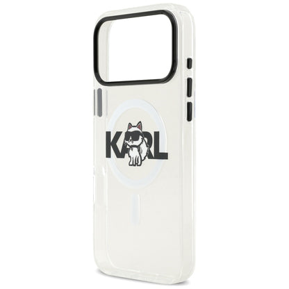 MagSafe hoesje voor Apple iPhone 17 Pro Max, Karl Lagerfeld, IML Sketch Logo Choupette, Transparant
