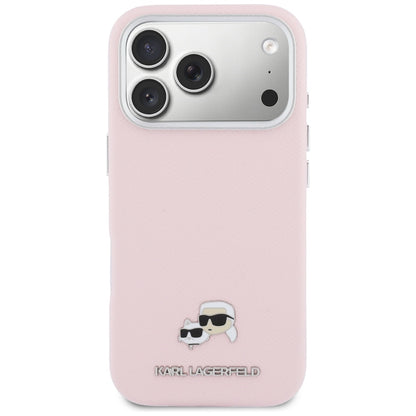 MagSafe hoesje voor Apple iPhone 17 Pro Max, Karl Lagerfeld, Karl & Choupette Head's Pin, Roze