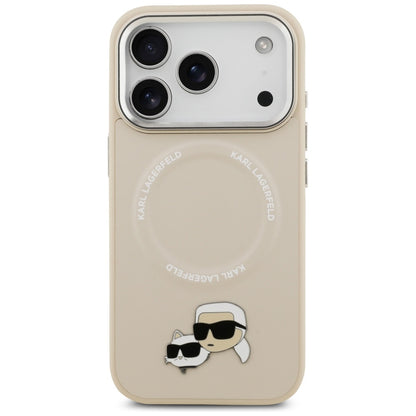 MagSafe hoes voor Apple iPhone 17 Pro Max, Karl Lagerfeld, Karl & Choupette Pins, Beige