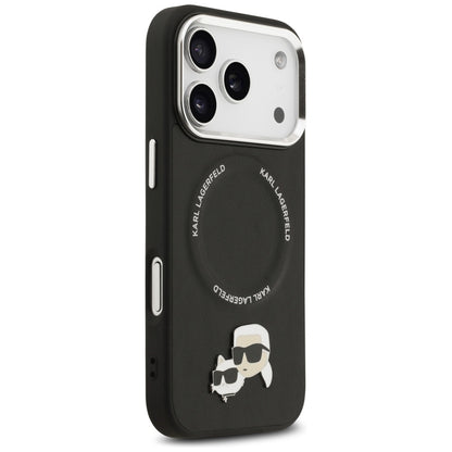 MagSafe hoes voor Apple iPhone 17 Pro Max, Karl Lagerfeld, Karl & Choupette Pins, Zwart