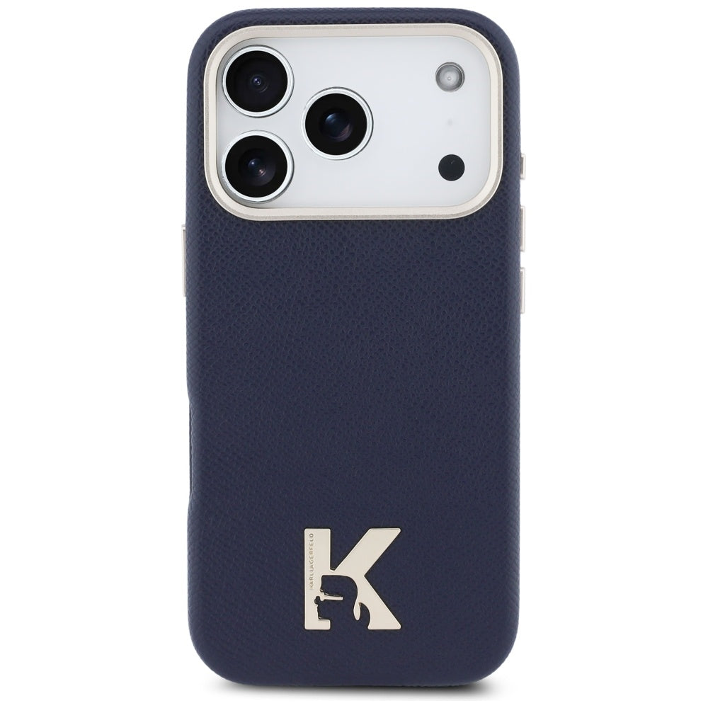 MagSafe Case for Apple iPhone 17 Pro Max, Karl Lagerfeld, Karl Head Logo, Blue