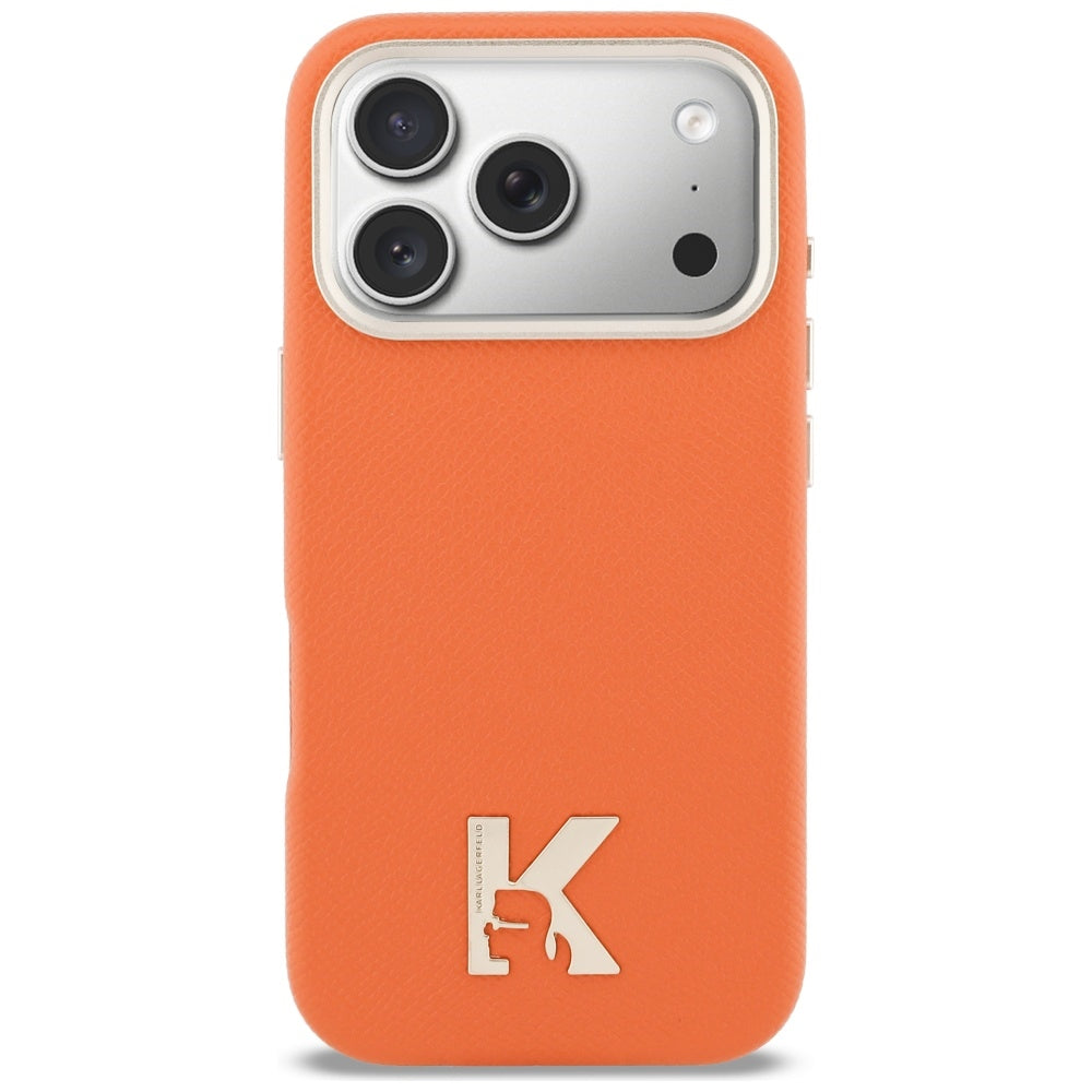 MagSafe hoesje voor Apple iPhone 17 Pro Max, Karl Lagerfeld, Karl Head Logo, Oranje