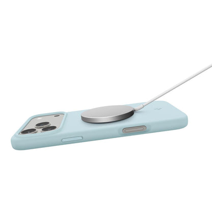 MagSafe hoesje voor Apple iPhone 17 Pro Max, Spigen, Silicone Fit, Blauw