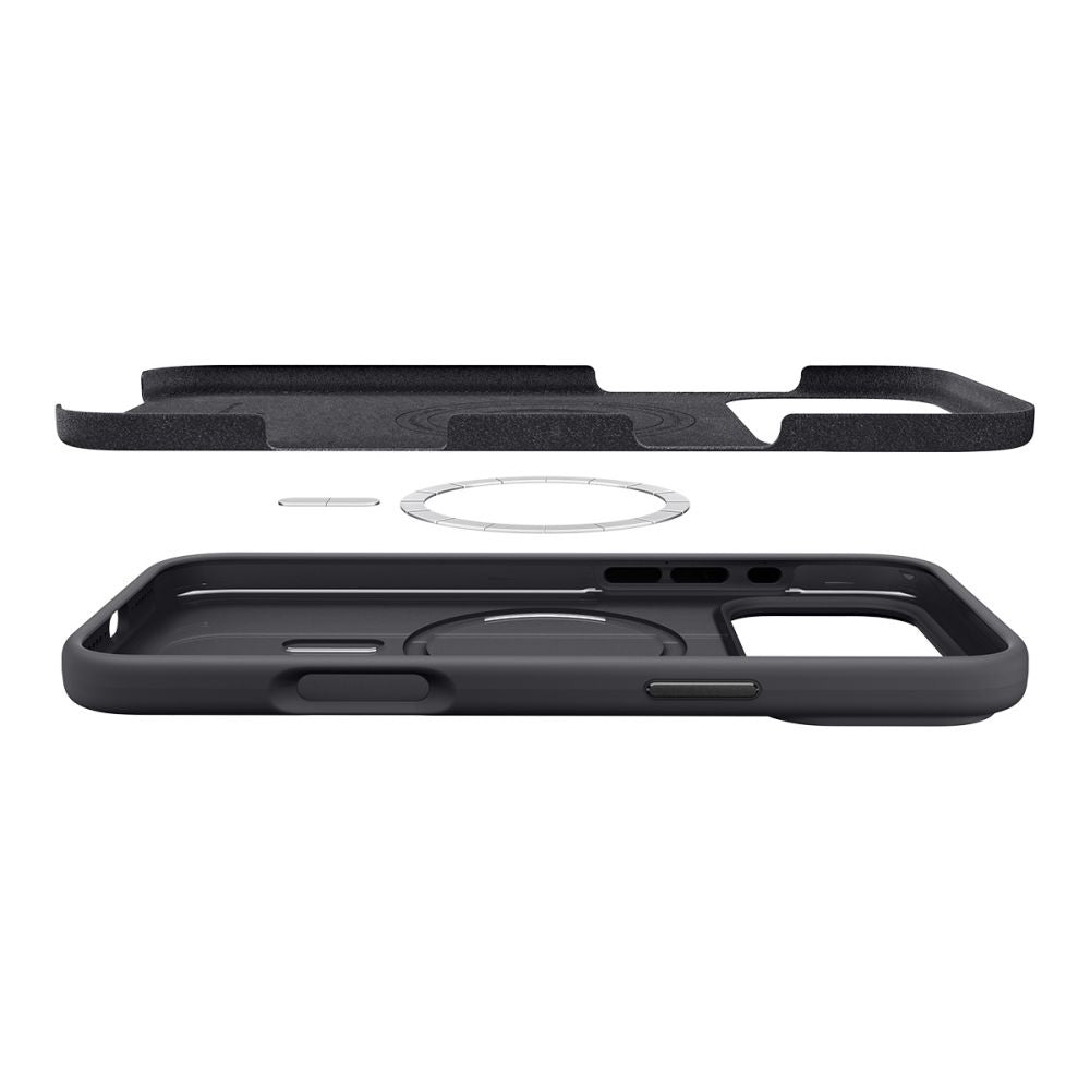 MagSafe hoesje voor Apple iPhone 17 Pro Max, Spigen, Silicone Fit, Zwart